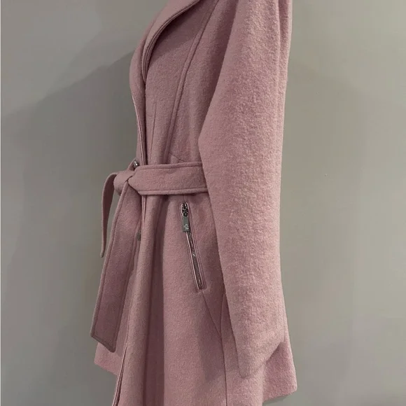 Guess Double Breasted Wool Blend Belted Pea Coat - Picture 4 of 15